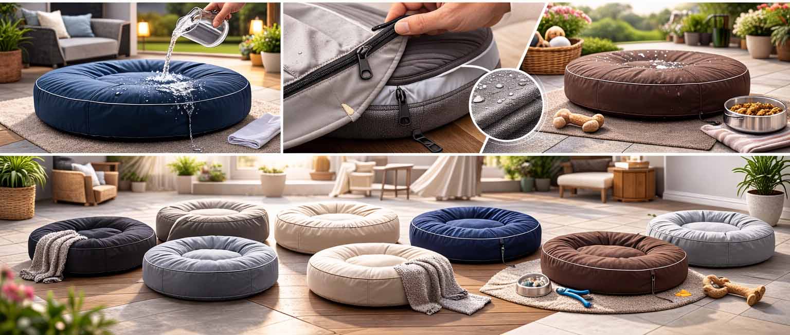 Round Dog Bed Cushion